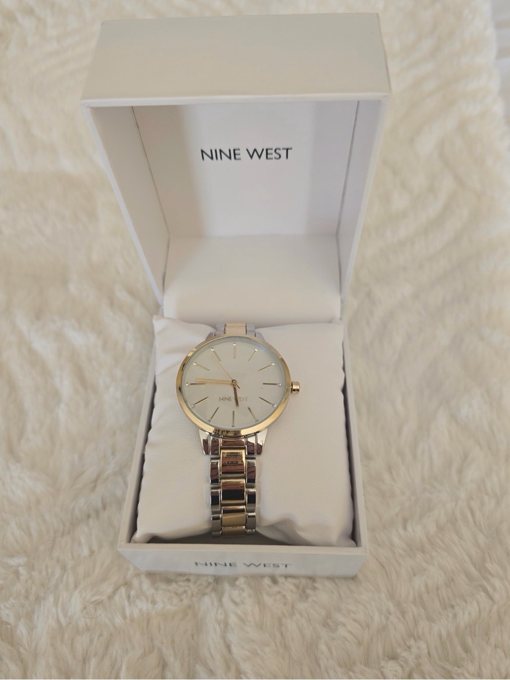 MWT Nine West Crystal Accent Bracelet Watch
